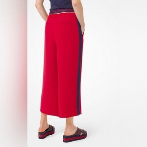 Michael Kors red and blue wide lag pants
